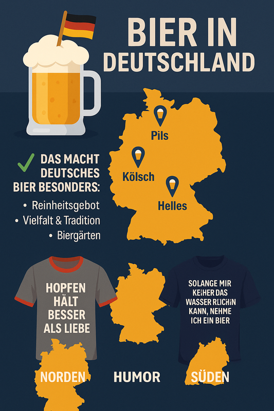 Einfache Deutschland Karte mit Biersorten