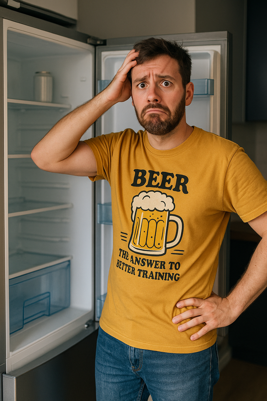 Wenn der Kühlschrank leer und das Bier Shirt frisch ist – Über kleine Katastrophen mit Stil 🍺🧊👕