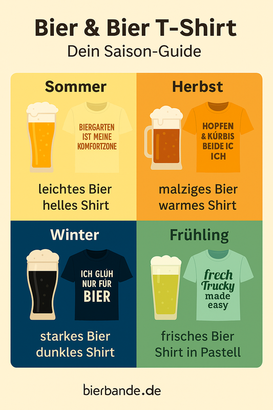 🍂 Vom Sommerbier zum Winterbock – und das passende Bier T-Shirt dazu