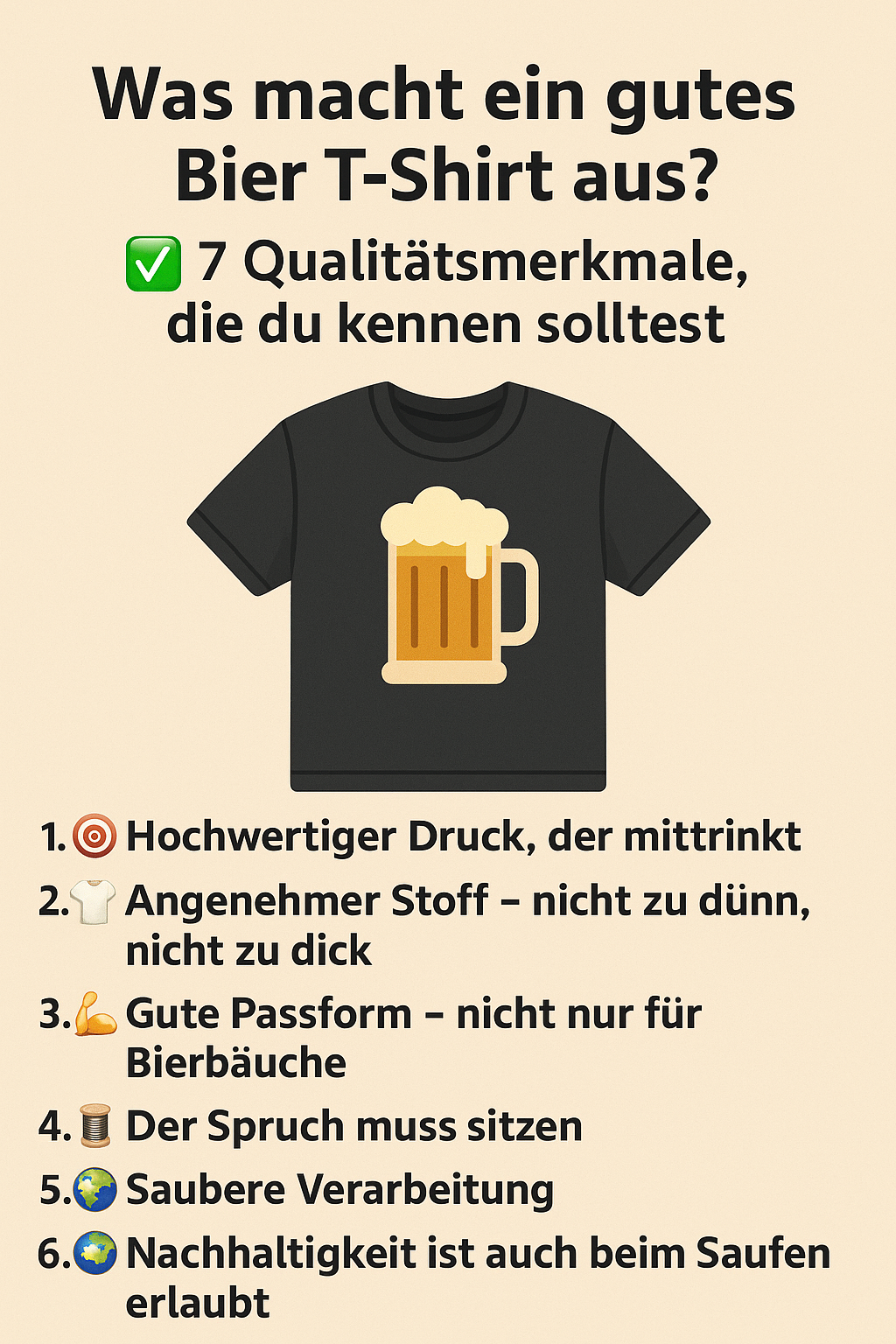 🍻 Was macht ein gutes Bier T-Shirt aus?