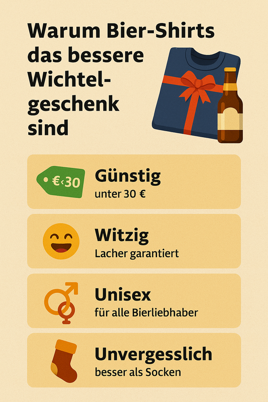 🎁 Bier-Shirts als Wichtelgeschenk: Günstig, witzig, unvergesslich 🍺🧦