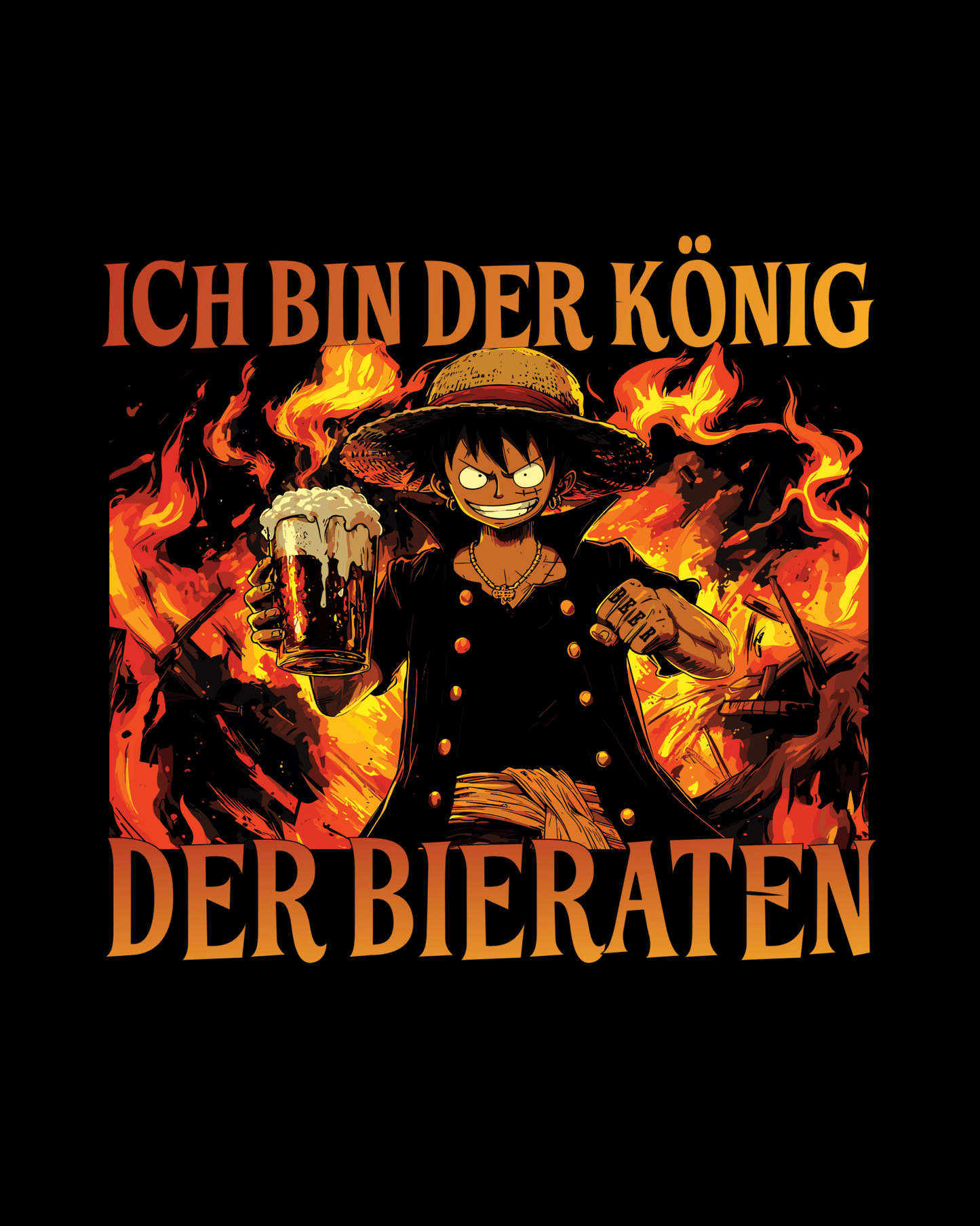 BIERATEN D RUFFY - Hoodie - Bierbande