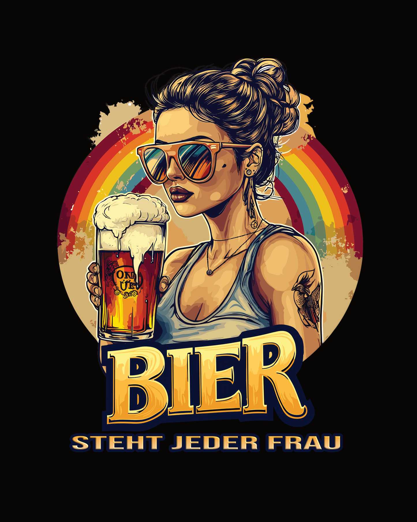 BierSchick - Oversized Hoodie (Backprint) - Bierbande