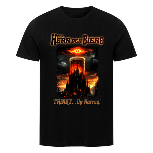 Lustiges T-Shirt für Bierfans mit "Herr der Ringe" Motiv und Spruch „Der Herr der Biere".