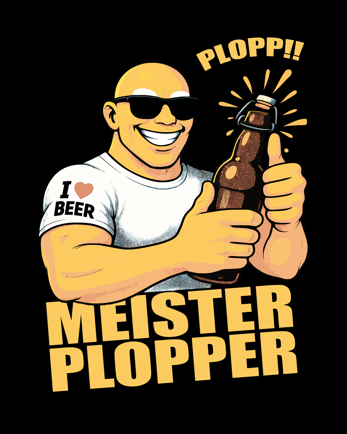 MEISTER PLOPPER - Oversized Bier T-Shirt - Bierbande