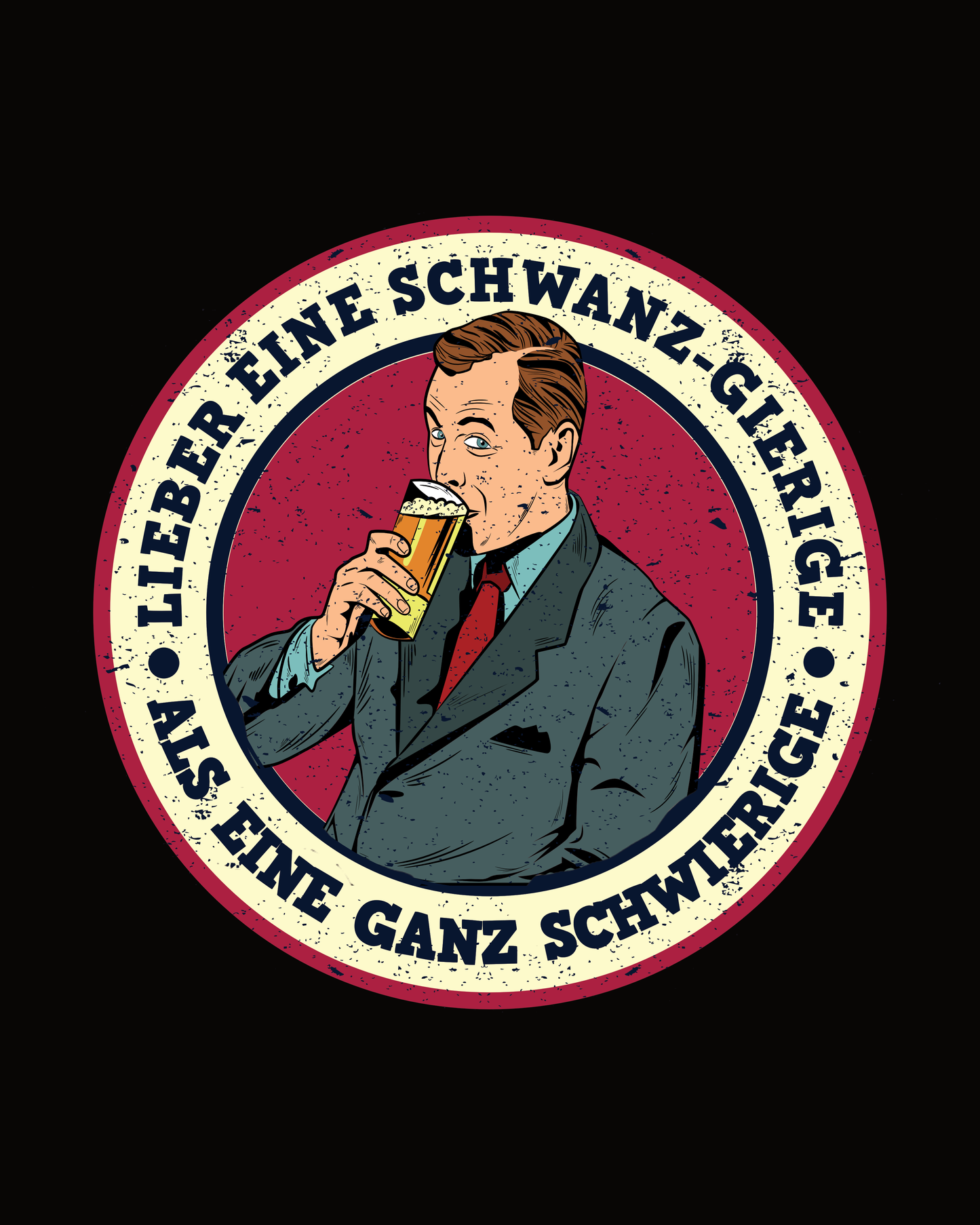 SCHWIERIG GIERIG - UNISEX T-Shirt - Bierbande