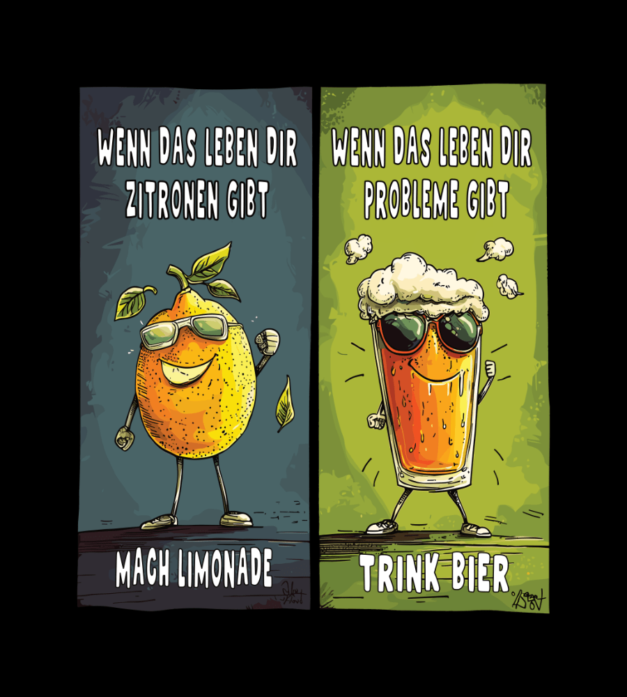 BIER STATT SORGEN - UNISEX T-Shirt - Bierbande
