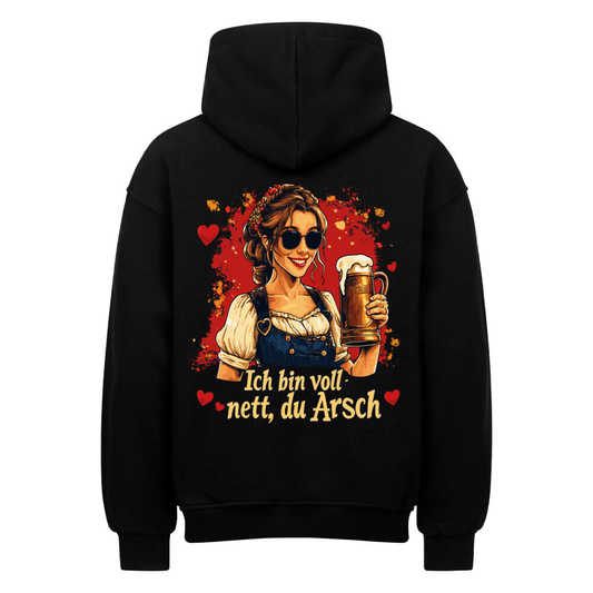 VOLL NETT - Oversized Hoodie (Backprint) - Bierbande