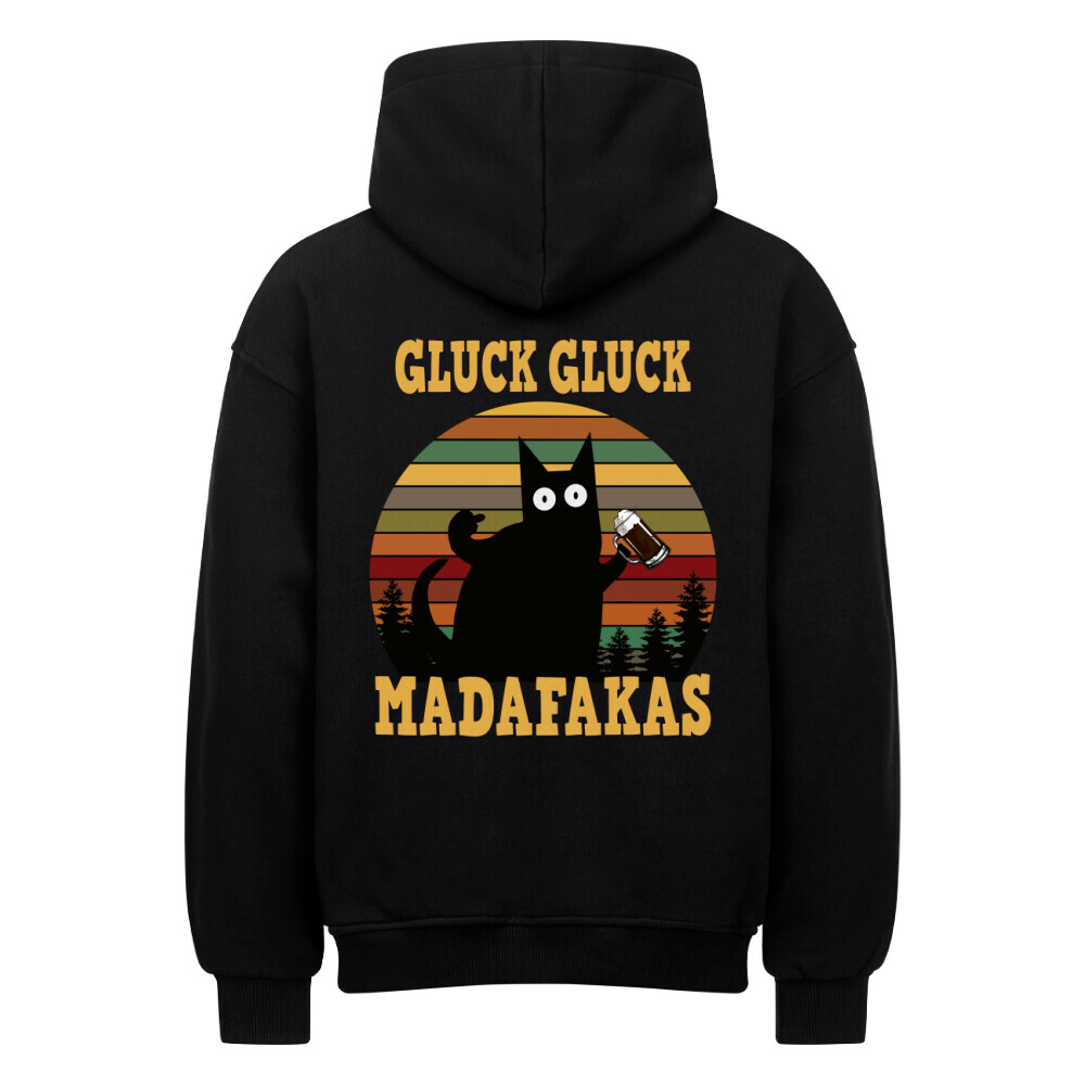GLUCK GLUCK KATZE - Oversized Hoodie (Backprint) - Bierbande