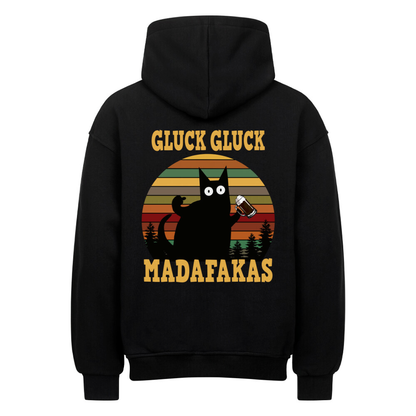 GLUCK GLUCK KATZE - Oversized Hoodie (Backprint) - Bierbande
