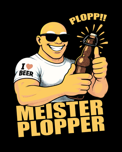 MEISTER PLOPPER -  Oversized Bier T-Shirt - Bierbande 