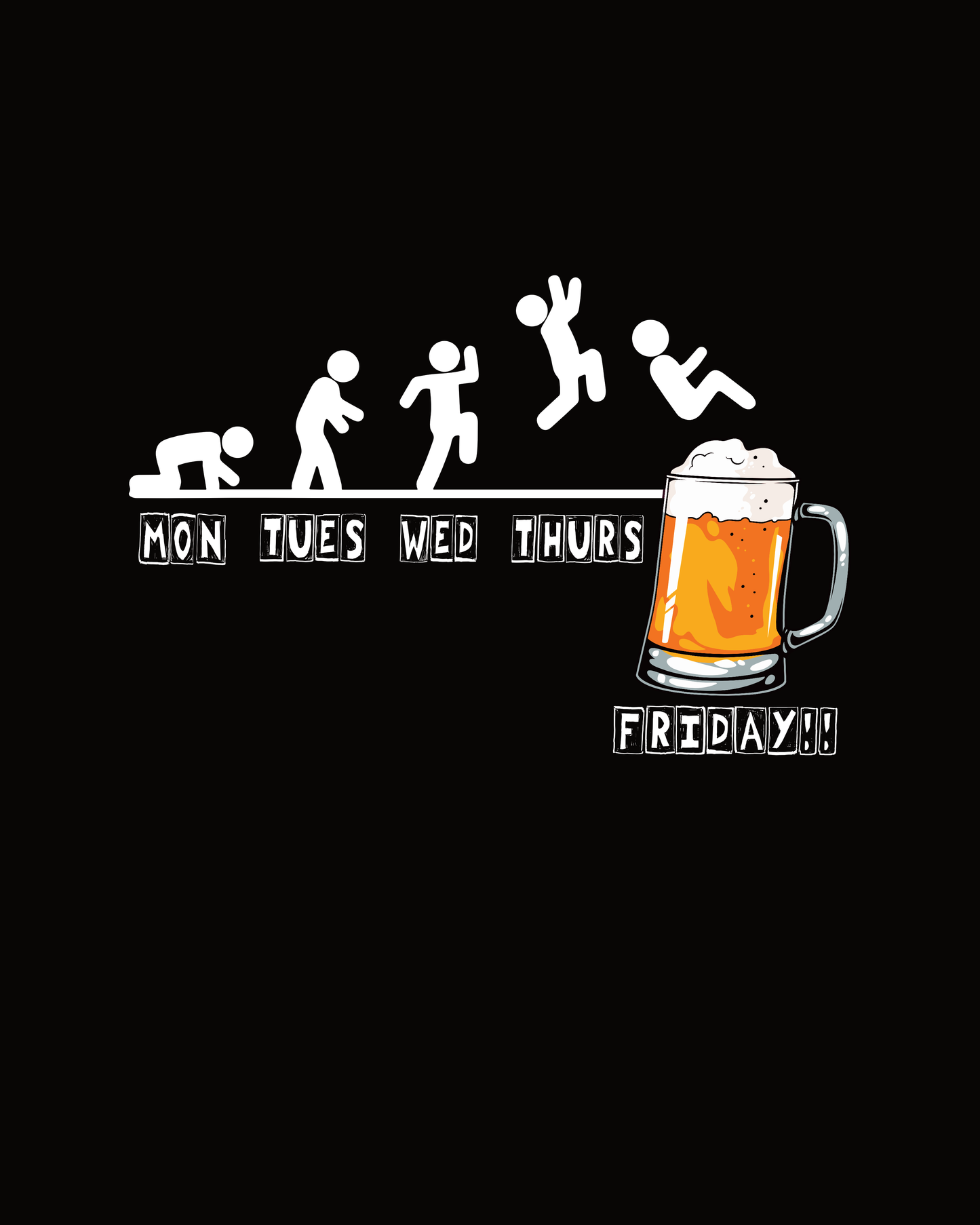 MONTAG BIS BIERTAG - UNISEX T-Shirt - Bierbande 