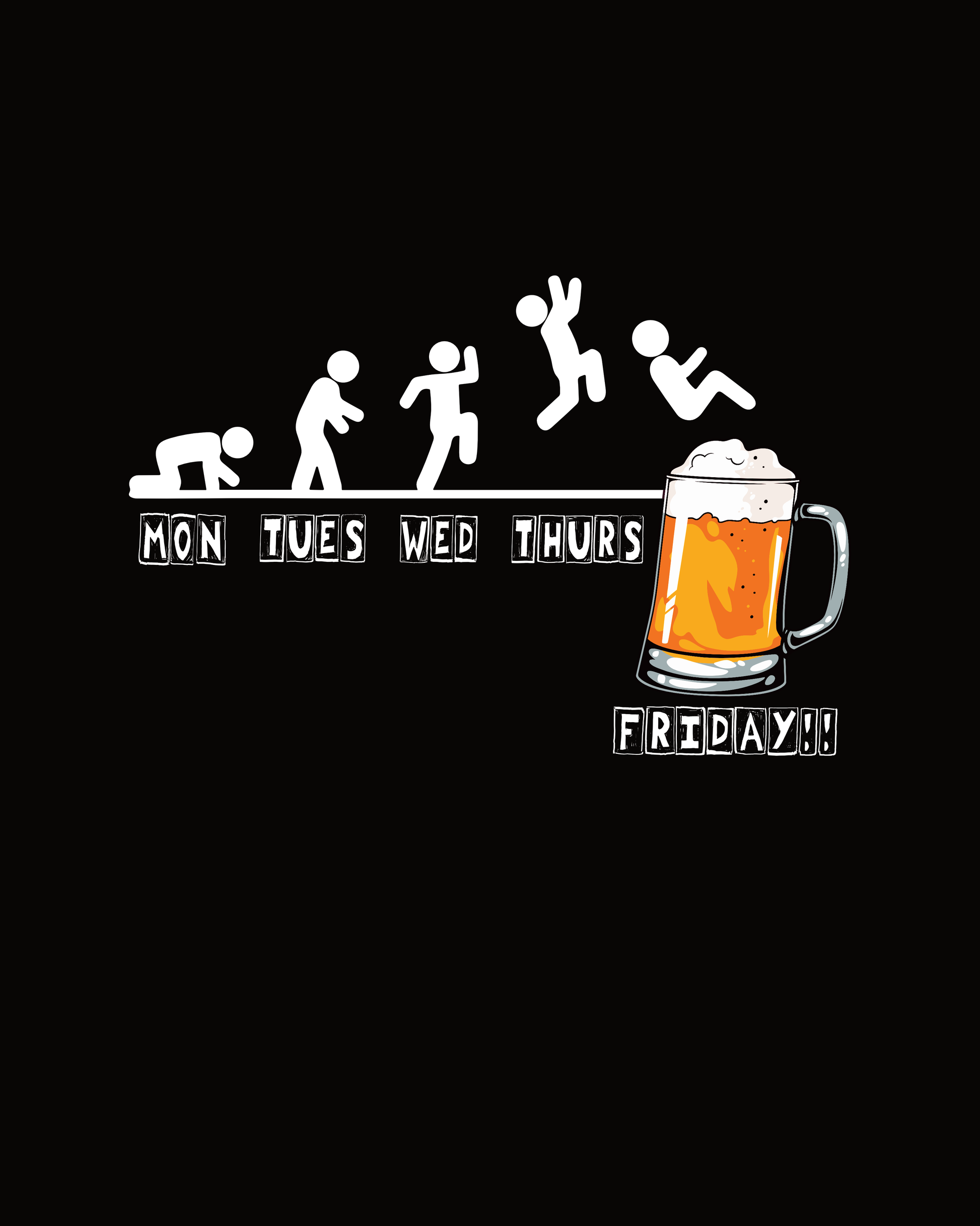 MONTAG BIS BIERTAG - UNISEX T-Shirt - Bierbande 